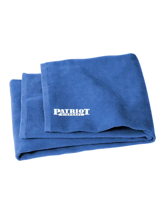 Royal Beach Towel w/Patriot Disposal Logo
