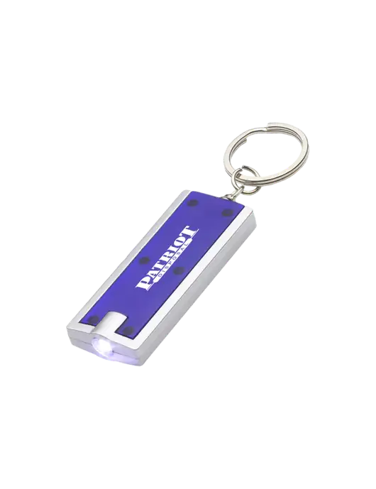 Simple Touch Blue LED Keychain w/Patriot Disposal Logo