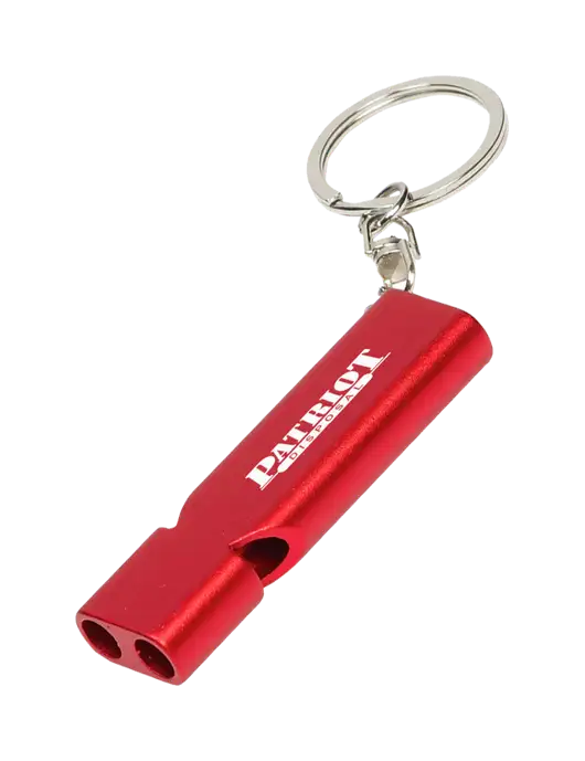 Quick Alert Red Safety Whistle w/Patriot Disposal Logo