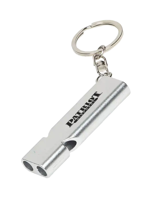 Quick Alert Silver Safety Whistle w/Patriot Disposal Logo