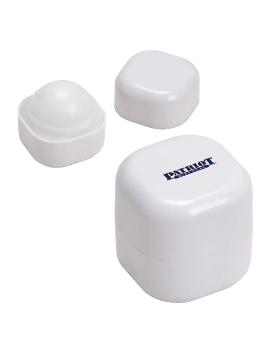 White Chap Cube Vanilla Lip Balm w/Patriot Disposal Logo