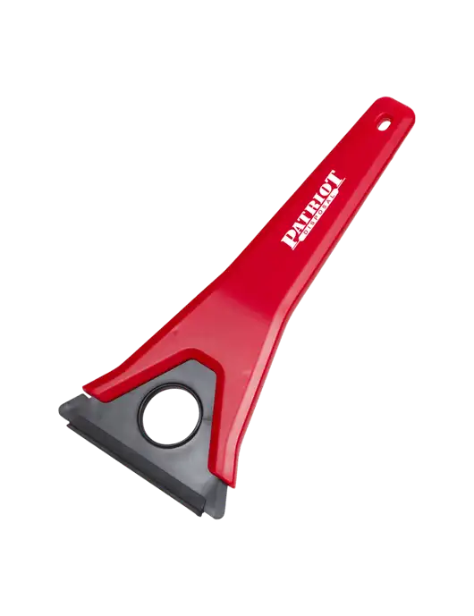 TriBlade Red Windshield Scraper w/Patriot Disposal Logo