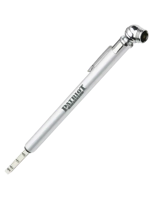 Quick View Silver Tire Gauge w/Patriot Disposal Logo
