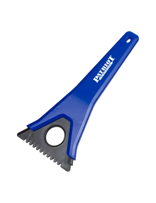 TriBlade Blue Windshield Scraper w/Patriot Disposal Logo