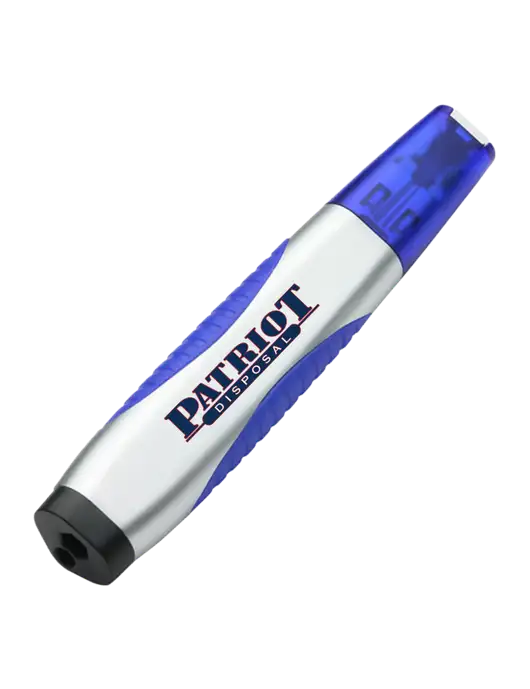 Silver/Blue Level Light Screwdriver Pen w/Patriot Disposal Logo