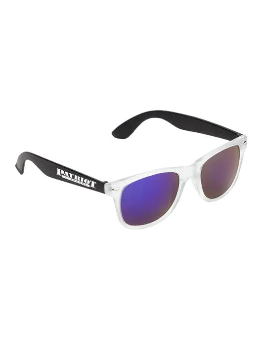 Key West Black Mirrored Sunglasses w/Patriot Disposal Logo