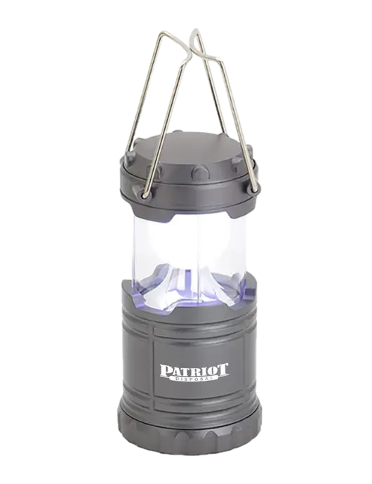 Gunmetal Mini Retro Lantern w/Patriot Disposal Logo