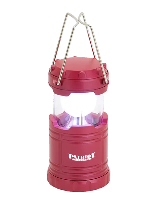 Red Mini Retro Lantern w/Patriot Disposal Logo