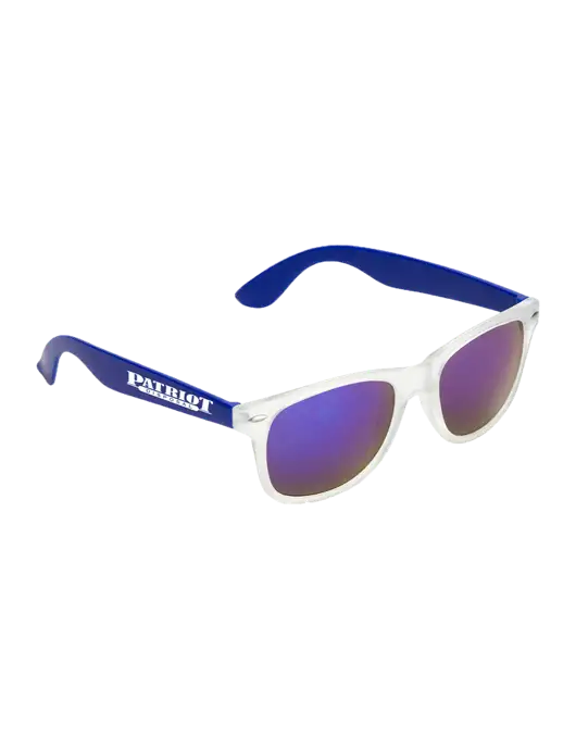 Key West Blue Mirrored Sunglasses w/Patriot Disposal Logo