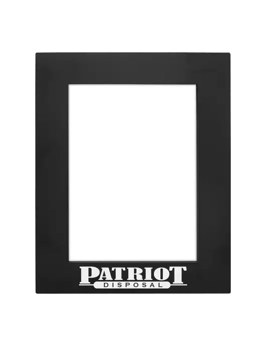Black Aluminum Photo Frame, 5 x 7 w/Patriot Disposal Logo