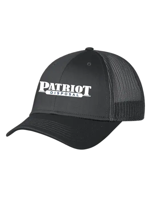 Charcoal Mesh Trucker Cap Snap Back w/Patriot Disposal Logo