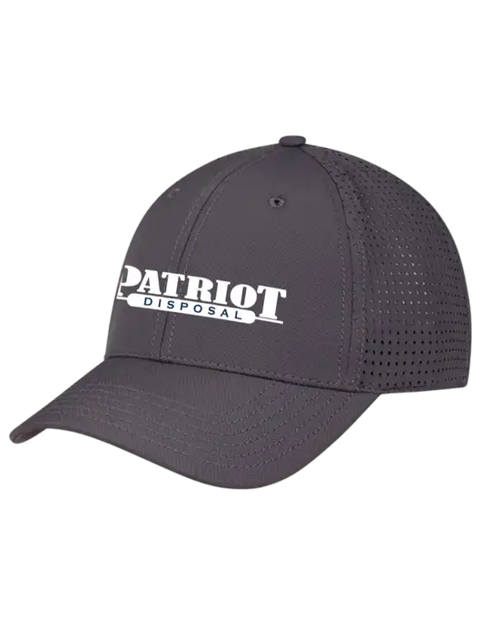 Charcoal Performance Stretchable Cap Hook & Loop w/Patriot Disposal Logo