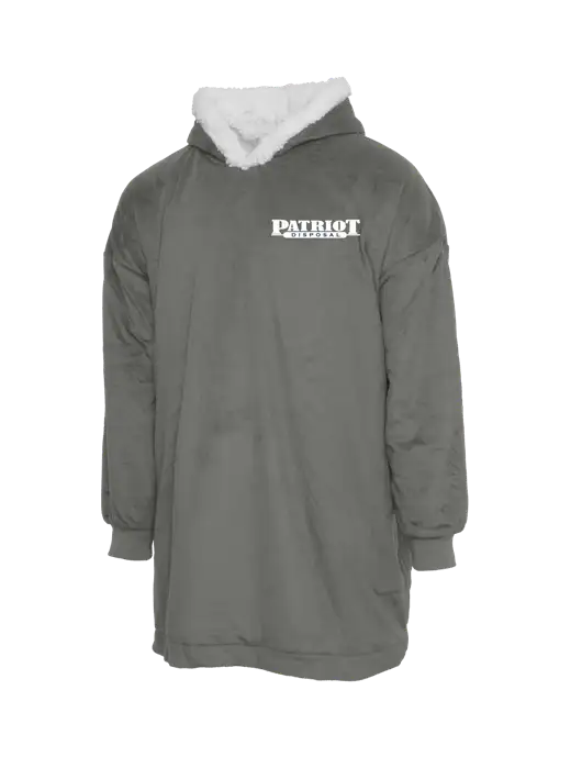 Wearable Lodge Medium Grey Blanket w/Patriot Disposal Logo