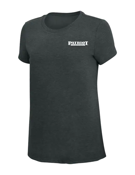 Womens Simply Soft Black Frost 4.5oz Poly/Combed Ring Spun Cotton T-Shirt w/Patriot Disposal Logo