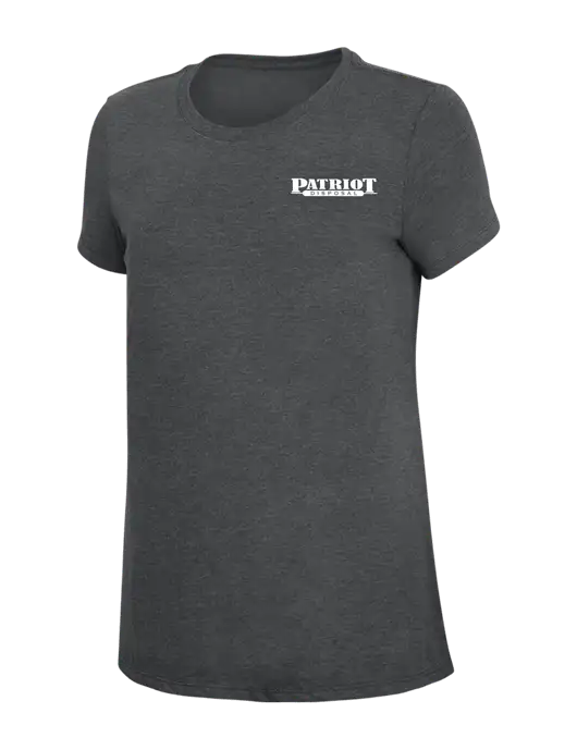 Womens Simply Soft Charcoal 4.5oz Poly/Combed Ring Spun Cotton T-Shirt w/Patriot Disposal Logo