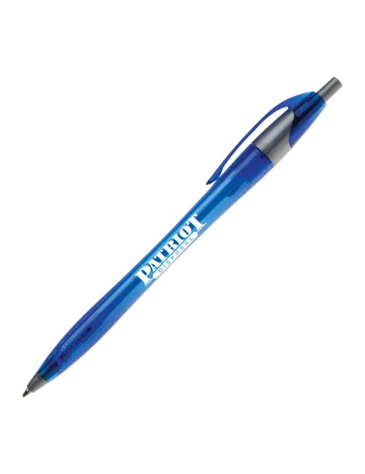 Novella Translucent Blue/Silver Jewel Pen - Blue Ink w/Patriot Disposal Logo