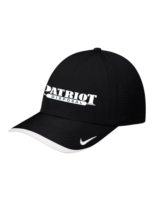 Nike Black/White Dri-FIT Perforated Performance Cap w/Patriot Disposal Logo