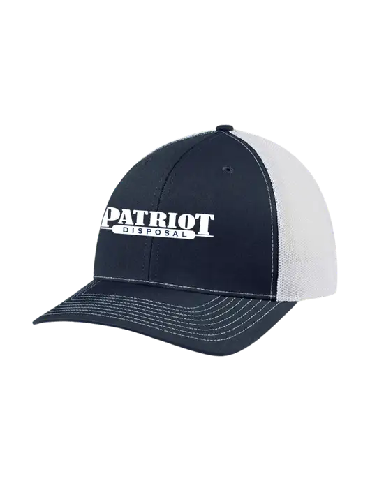 Richardson Adjustable Snapback Original 112 Trucker Cap Navy w/White Mesh w/Patriot Disposal Logo