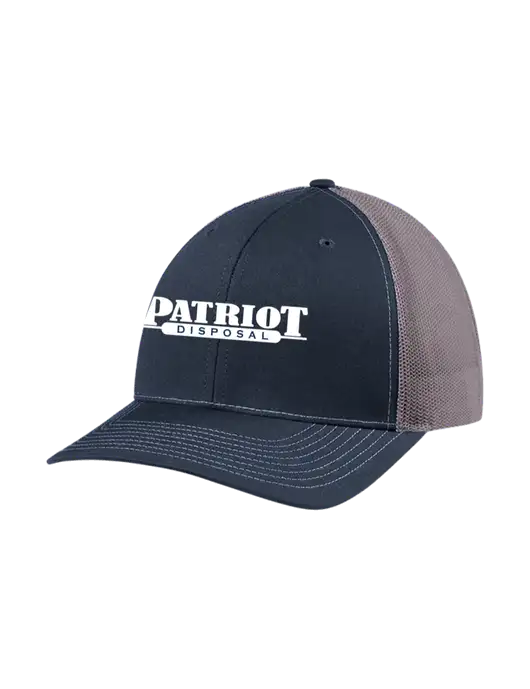 Richardson Adjustable Snapback Original 112 Trucker Cap Navy w/Charcoal Mesh w/Patriot Disposal Logo
