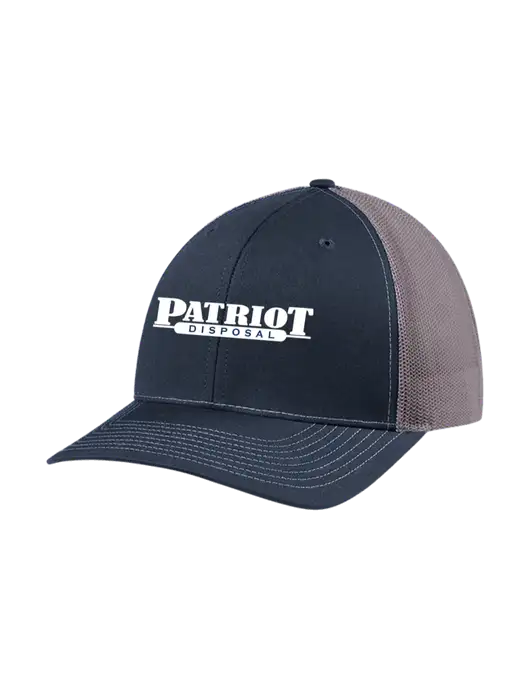 Richardson Adjustable Snapback Original 112 Trucker Cap Navy w/Charcoal Mesh w/Patriot Disposal Logo