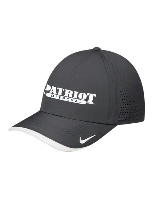 Nike Dark Grey/White Dri-FIT Perforated Performance Cap w/Patriot Disposal Logo
