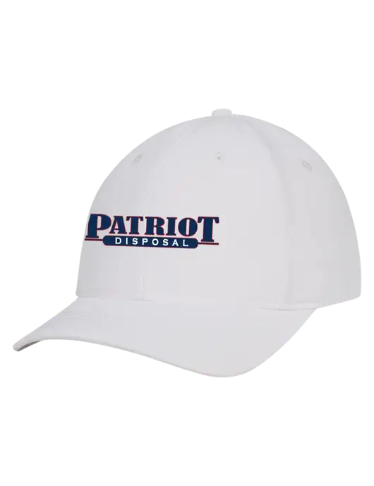White Nylon Twill Performance Cap w/Patriot Disposal Logo