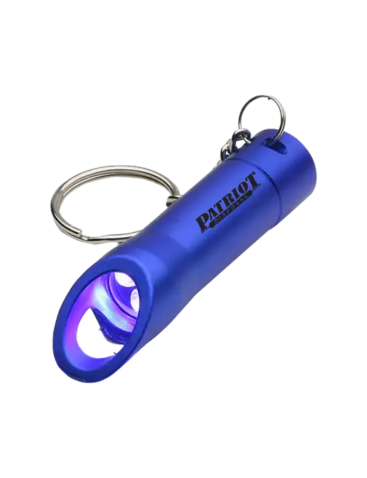 Royal Pocket LED Flashlight with Bottle Opener & Keychain w/Patriot Disposal Logo