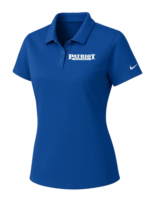 Nike Womens Dark Royal Dry Essential Solid Polo w/Patriot Disposal Logo