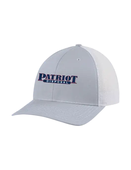 Richardson Adjustable Snapback Original 112 Trucker Cap Light Heather Grey w/White Mesh w/Patriot Disposal Logo