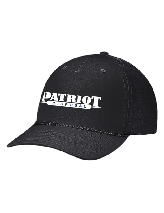 Richardson Laser Perf Performance Black/Black-Grey Rope Cap w/Patriot Disposal Logo