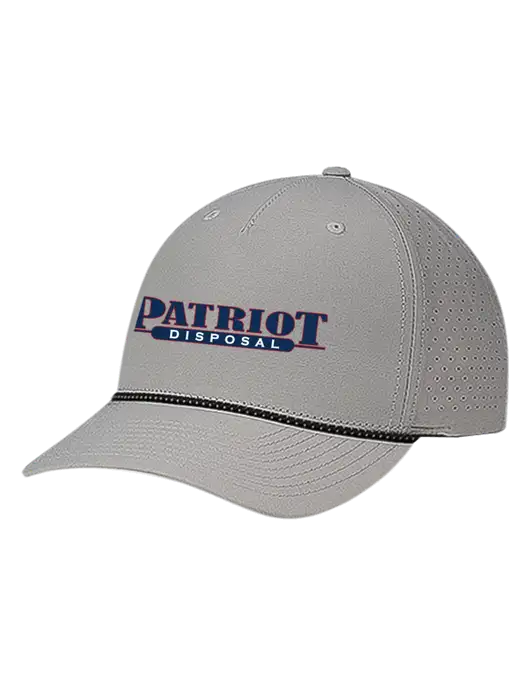 Richardson Laser Perf Performance Light Grey/Black-Grey Rope Cap w/Patriot Disposal Logo