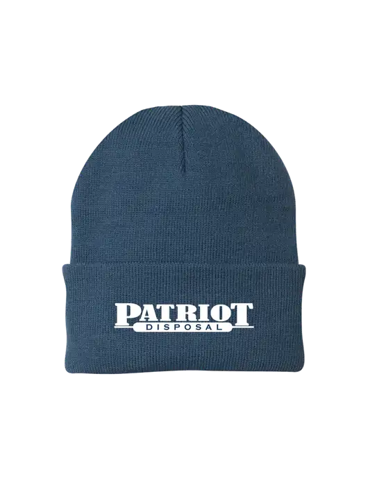Dark Slate Knit Cap w/Patriot Disposal Logo