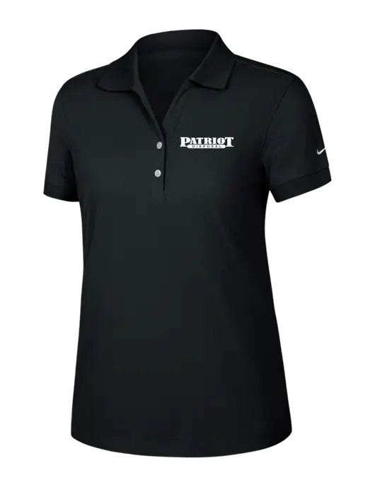 Nike Womens Dri-FIT Classic Black Polo w/Patriot Disposal Logo