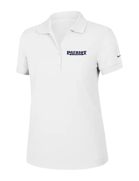 Nike Womens Dri-FIT Classic White Polo w/Patriot Disposal Logo