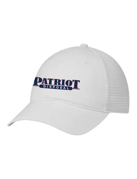 Richardson 111 Garment Washed Trucker Cap White w/White Mesh w/Patriot Disposal Logo