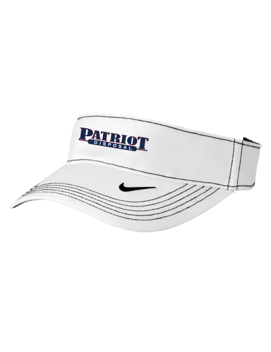 Nike White Dri-FIT Ace Visor w/Patriot Disposal Logo