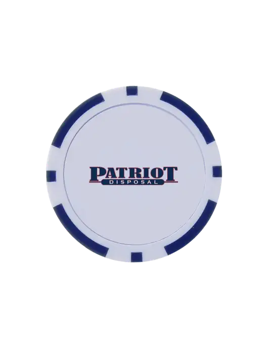 Dark Royal Poker Chip Ball Marker w/Patriot Disposal Logo