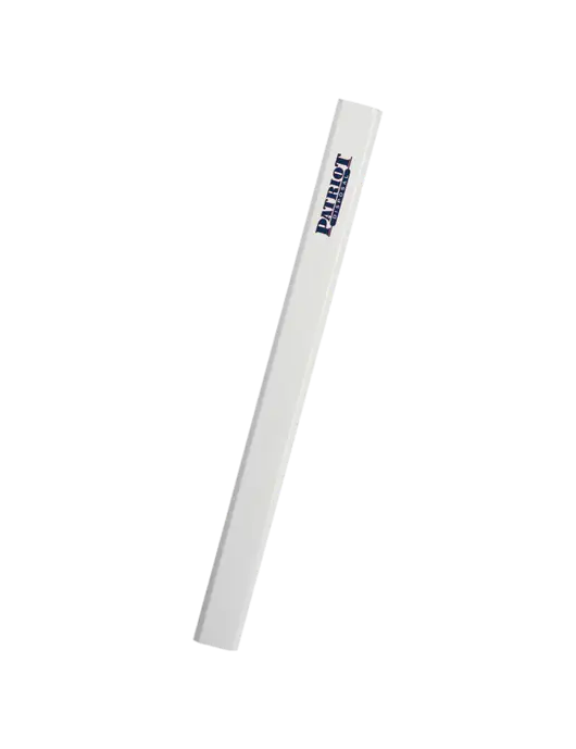 White Carpenter Pencil w/Patriot Disposal Logo