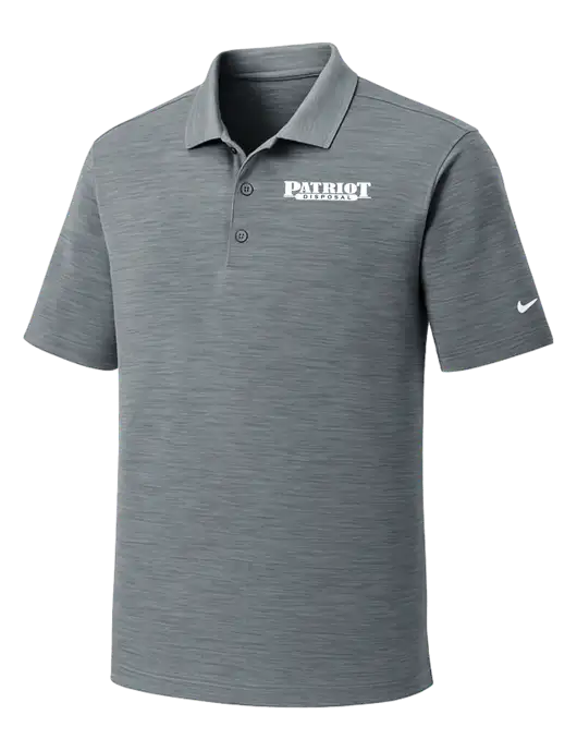Nike Dri-FIT Medium Grey Striated Polo w/Patriot Disposal Logo
