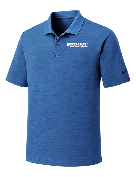 Nike Dri-FIT Royal Striated Polo w/Patriot Disposal Logo