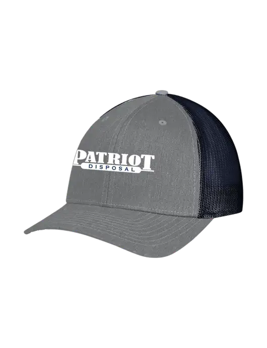 Richardson Adjustable Snapback Original 112 Trucker Cap Heather Grey w/Navy Mesh w/Patriot Disposal Logo