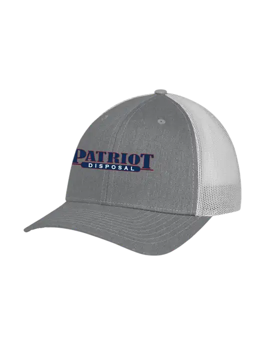 Richardson Adjustable Snapback Original 112 Trucker Cap Heather Grey w/Light Grey Mesh w/Patriot Disposal Logo