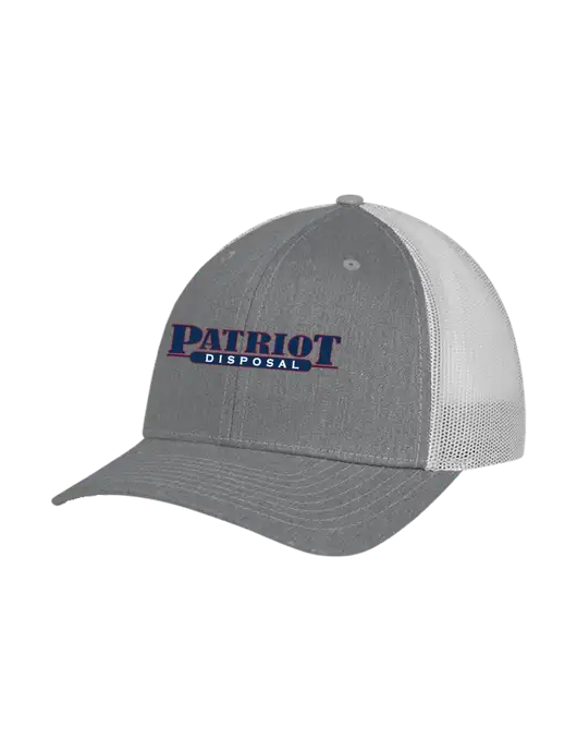Richardson Adjustable Snapback Original 112 Trucker Cap Heather Grey w/Light Grey Mesh w/Patriot Disposal Logo