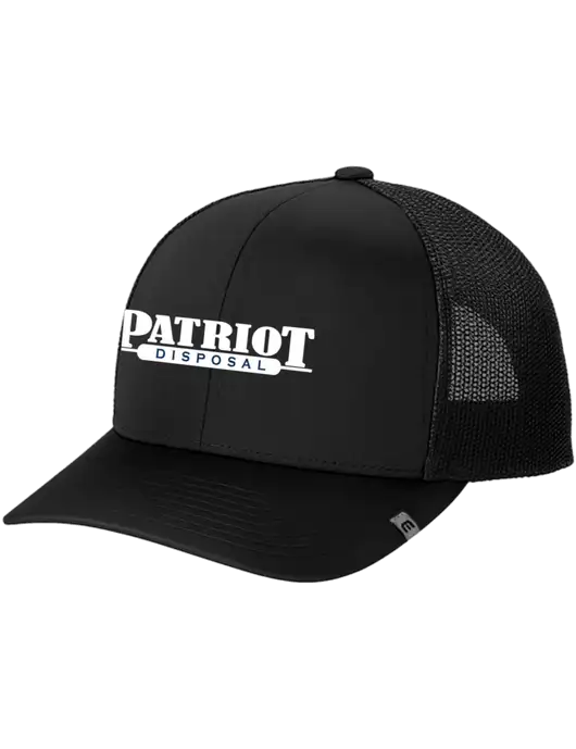 TravisMathew Black Cruz Trucker Cap w/Patriot Disposal Logo