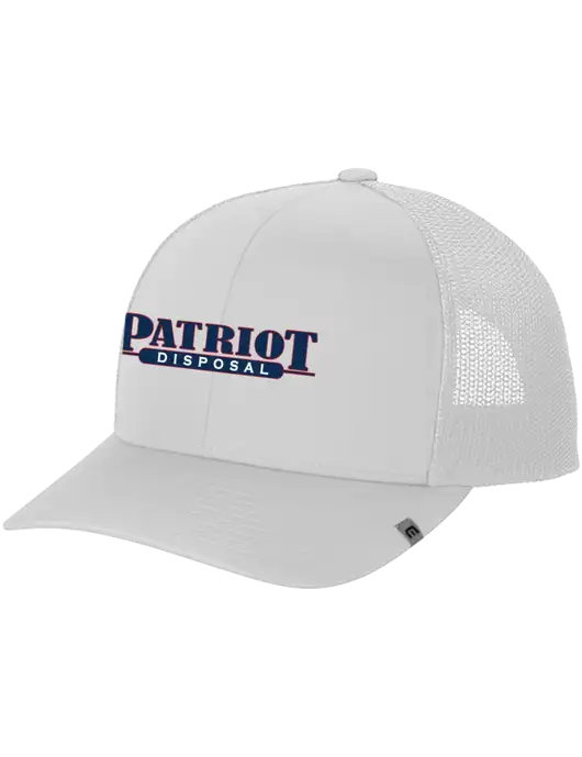 TravisMathew White Cruz Trucker Cap w/Patriot Disposal Logo