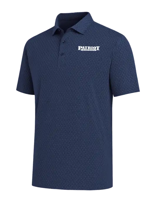 Callaway All-Over Stitched Dark Navy Chev Polo  w/Patriot Disposal Logo