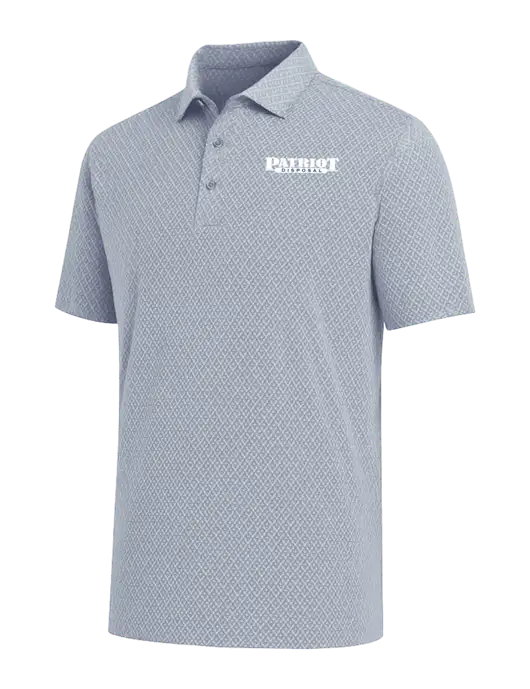 Callaway All-Over Stitched Medium Grey Chev Polo  w/Patriot Disposal Logo