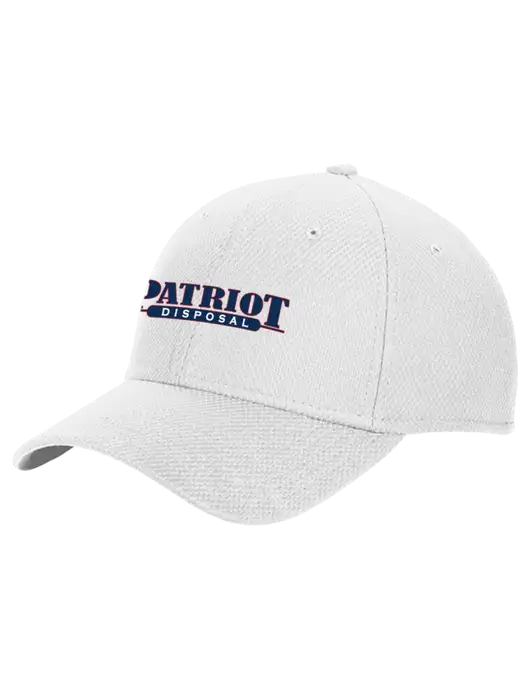 New Era Diamond Era White Stretch Cap w/Patriot Disposal Logo