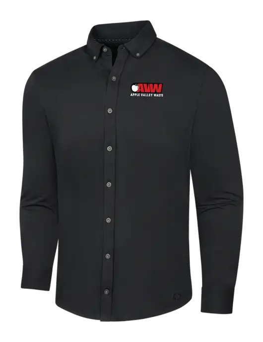 OGIO Blacktop Modern Code Stretch Button-Up Shirt w/Apple Valley Logo