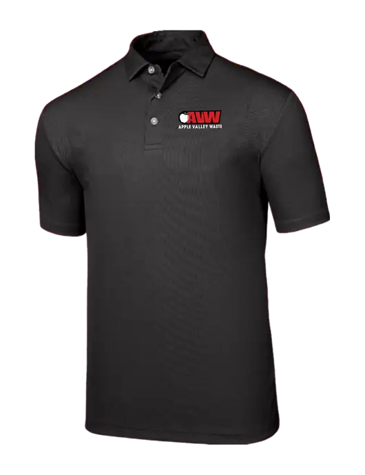 Callaway Birdseye Black Polo w/Apple Valley Logo